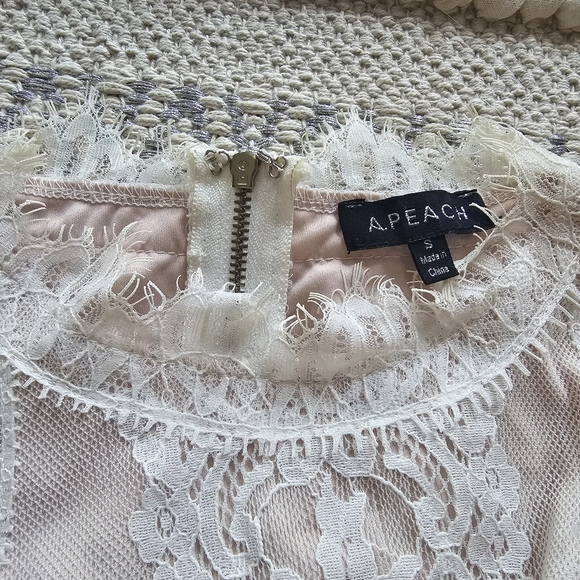 🌷 Lace Crochet Cropped Zip back top - Picture 4 of 9